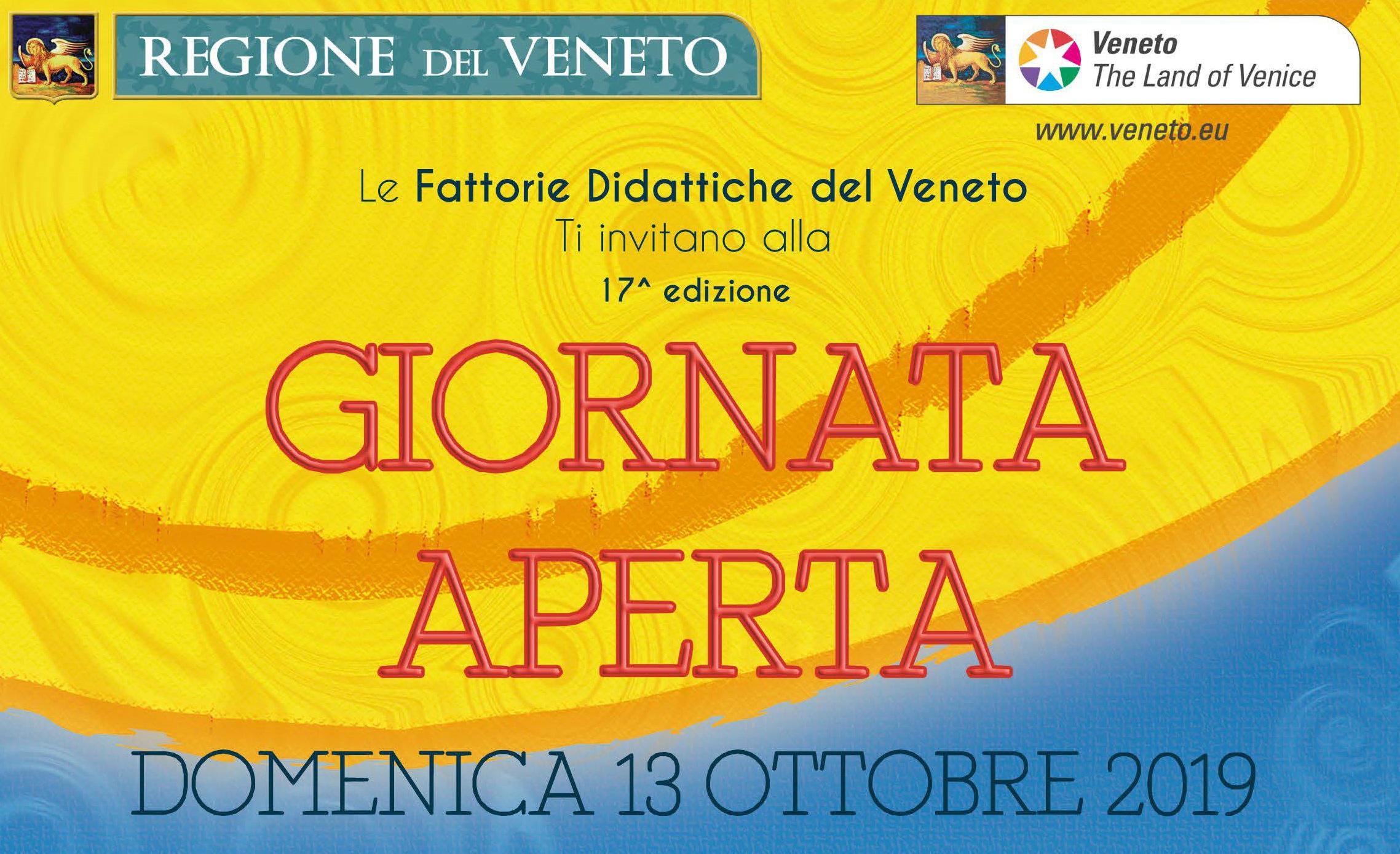 Domenica 13 ottobre 2019: 17^ edizione “GIORNATA APERTA”  delle Fattorie Didattiche del Veneto