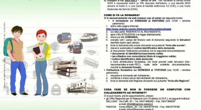 Borse di Studio Regione Veneto – Anno Scolastico 2019-2020