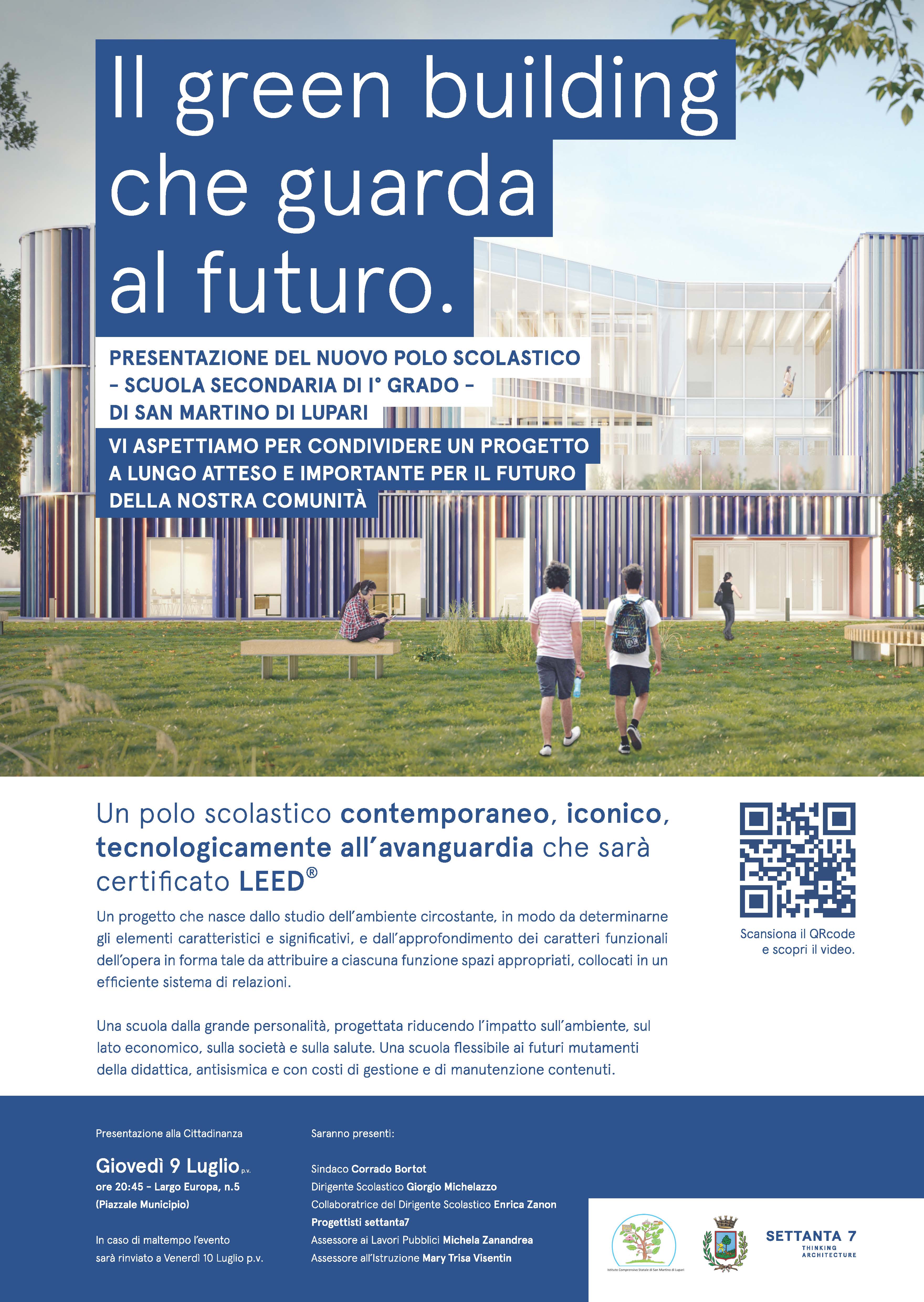NUOVO POLO SCOLASTICO – SCUOLA SECONDARIA DI I° GRADO – SAN MARTINO DI LUPARI – PRESENTAZIONE PROGETTO
