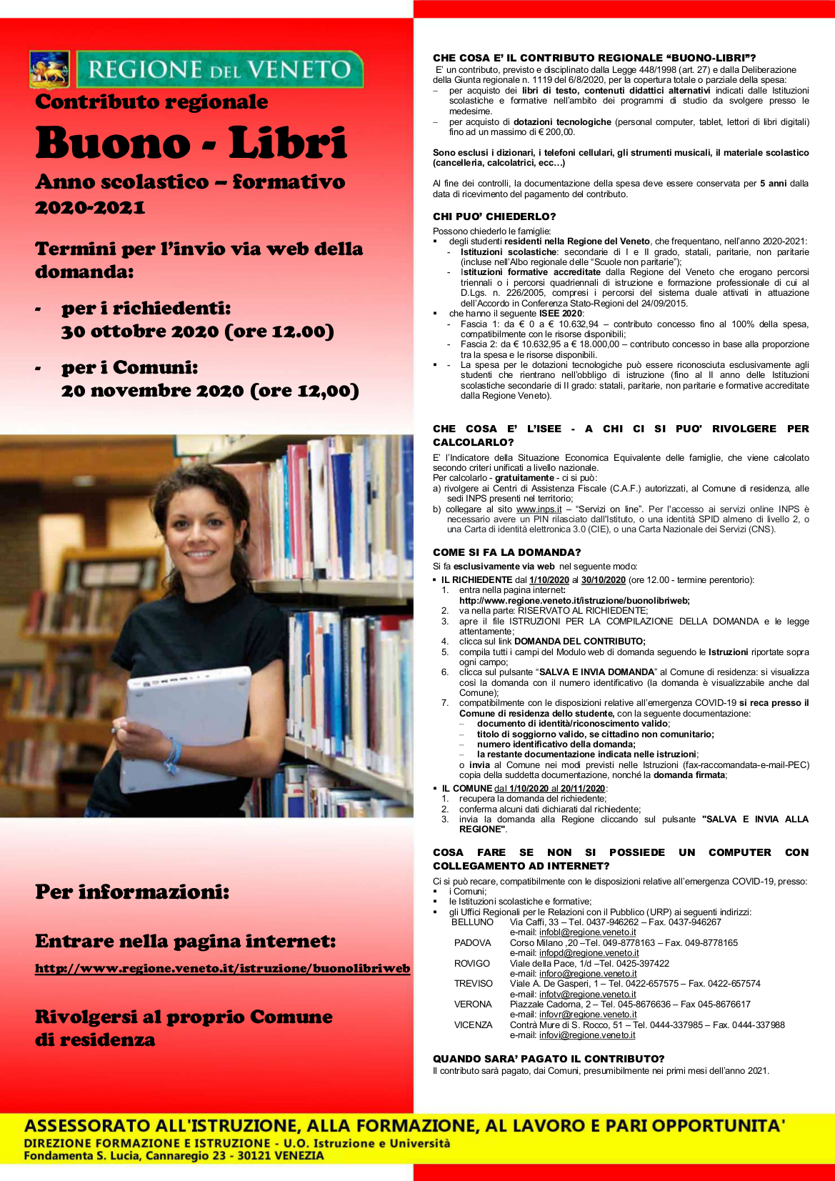 CONTRIBUTO REGIONALE BUONO LIBRI A.S. 2020-2021