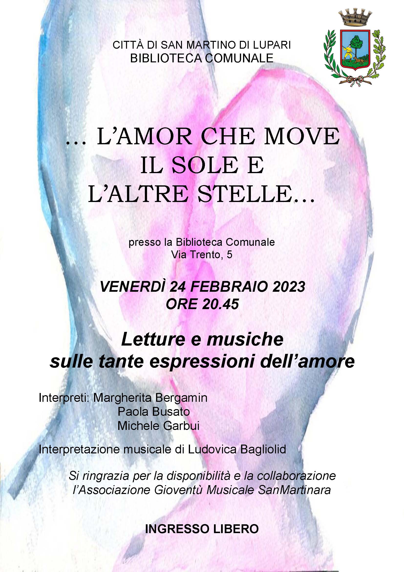 Venerdì 24 febbraio 2023, ore 20:45