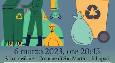 Lunedì 06 marzo 2023 alle 20:45 : Invito alla Cittadinanza su “La nuova gestione dei rifiuti urbani nel nostro territorio”