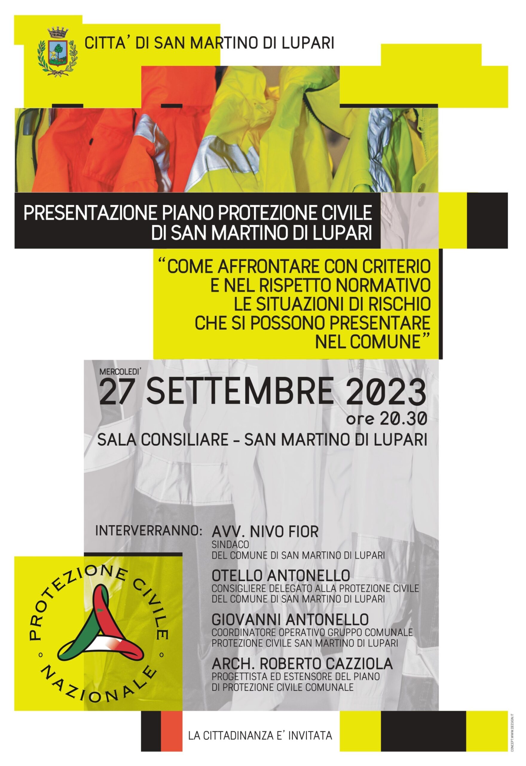 PRESENTAZIONE PIANO PROTEZIONE CIVILE DI SAN MARTINO DI LUPARI