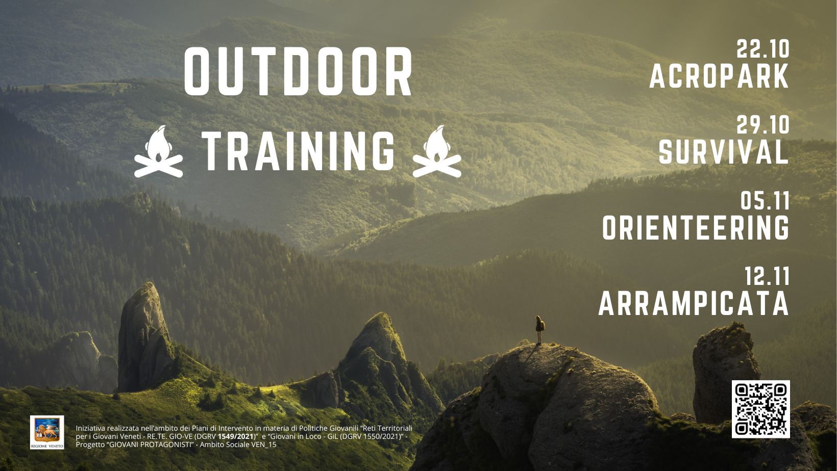 PROGETTO GIOVANI PROTAGONISTI – 4 appuntamenti gratuiti di Outdoor Training