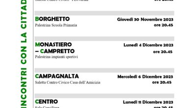 INCONTRI CON LA CITTADINANZA