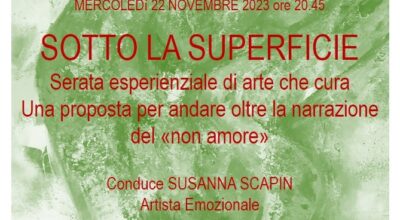SOTTO LA SUPERFICIE. Mercoledì 22 Novembre 2023