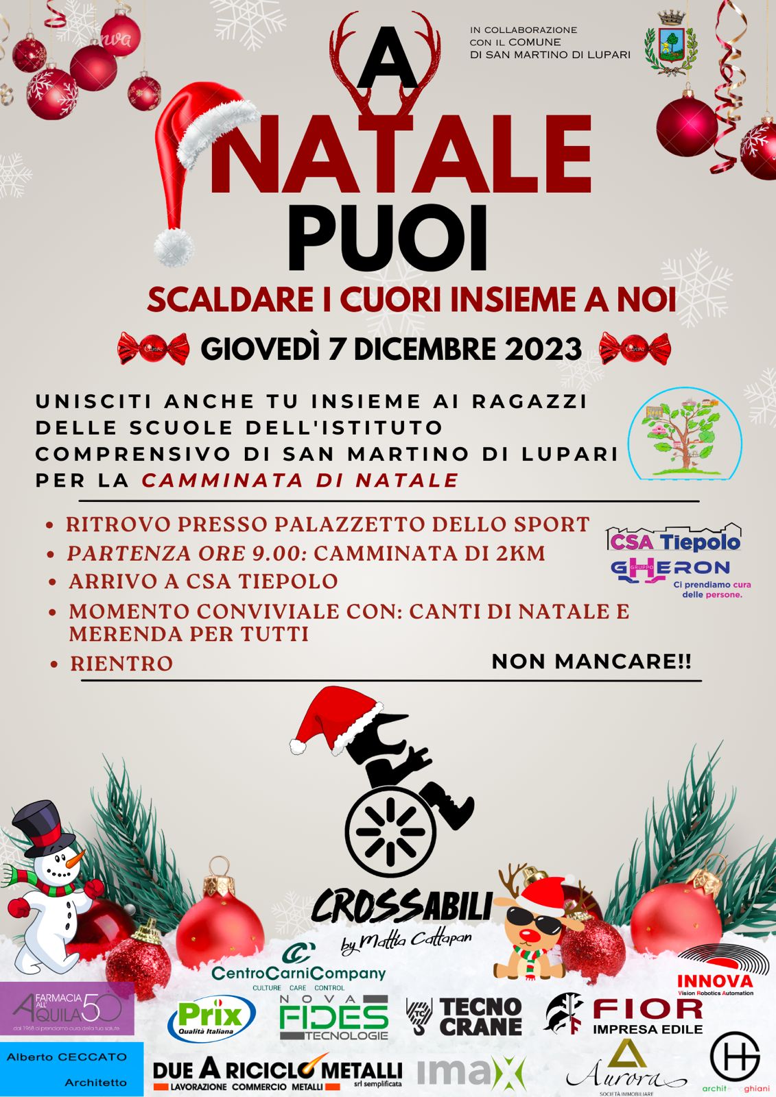 “A NATALE PUOI …. SCALDARE I CUORI ASSIEME A NOI”