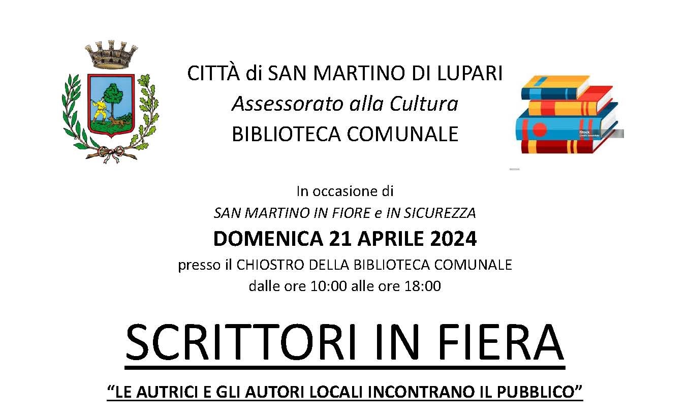 SCRITTORI IN FIERA – “LE AUTRICI E GLI AUTORI LOCALI INCONTRANO IL PUBBLICO”
