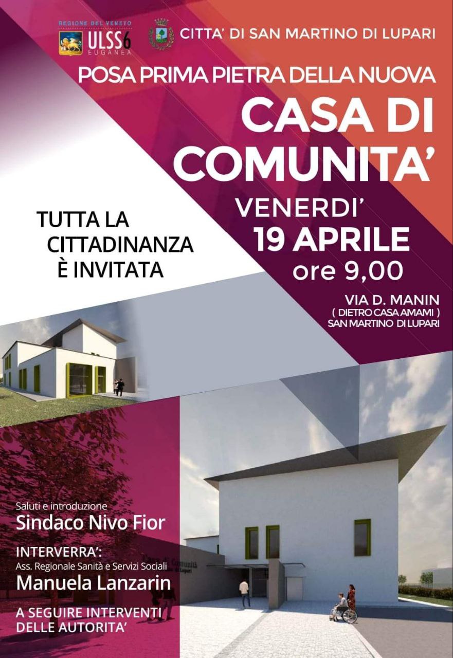 POSA PRIMA PIETRA DELLA NUOVA CASA DI COMUNITA’