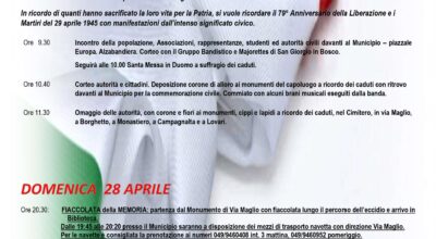 COMMEMORAZIONI DEL 25 E 29 APRILE 2024