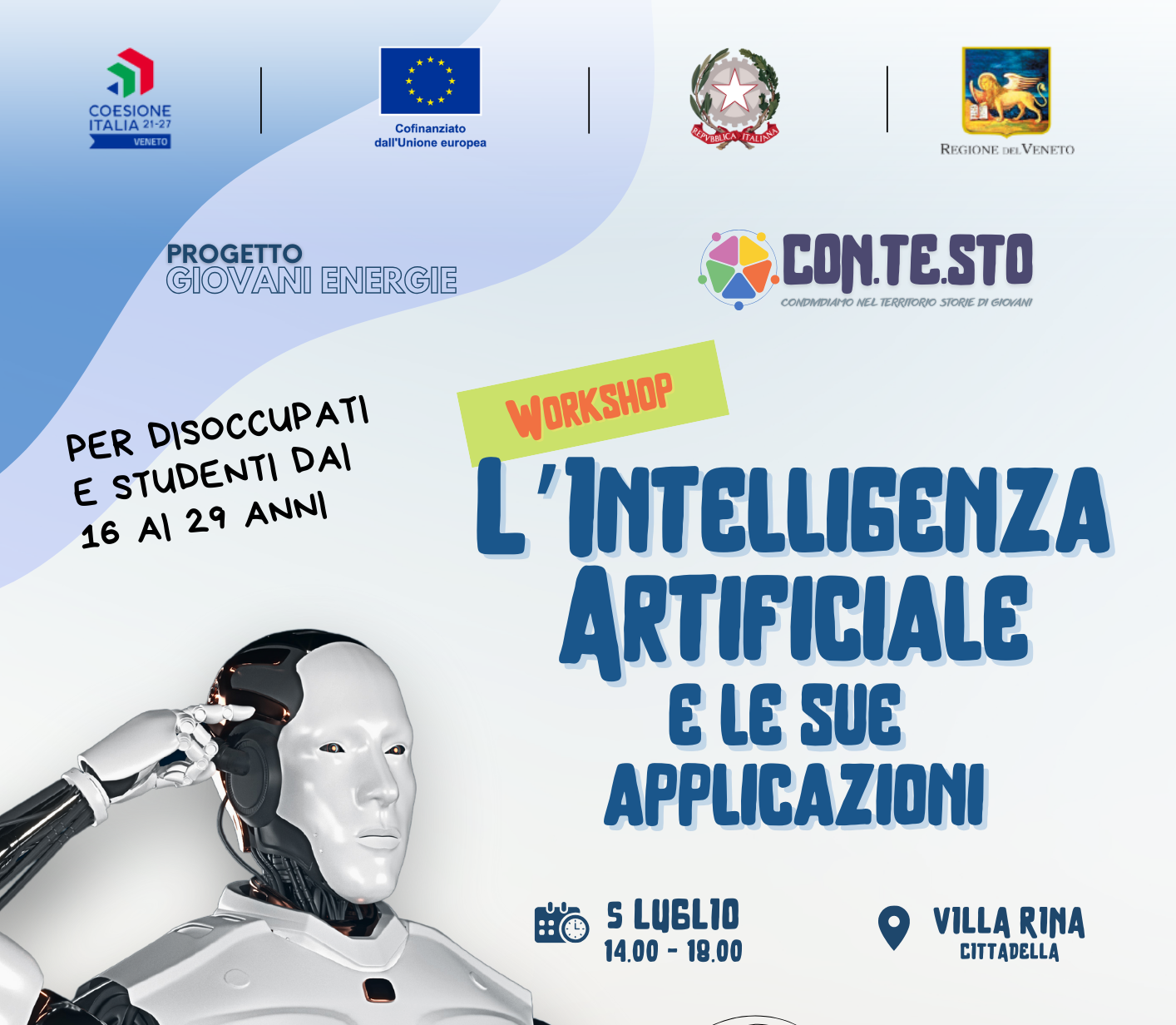 CON.TE.STO: PRIMO WORKSHOP “L’INTELLIGENZA ARTIFICIALE E LE SUE APPLICAZIONI”