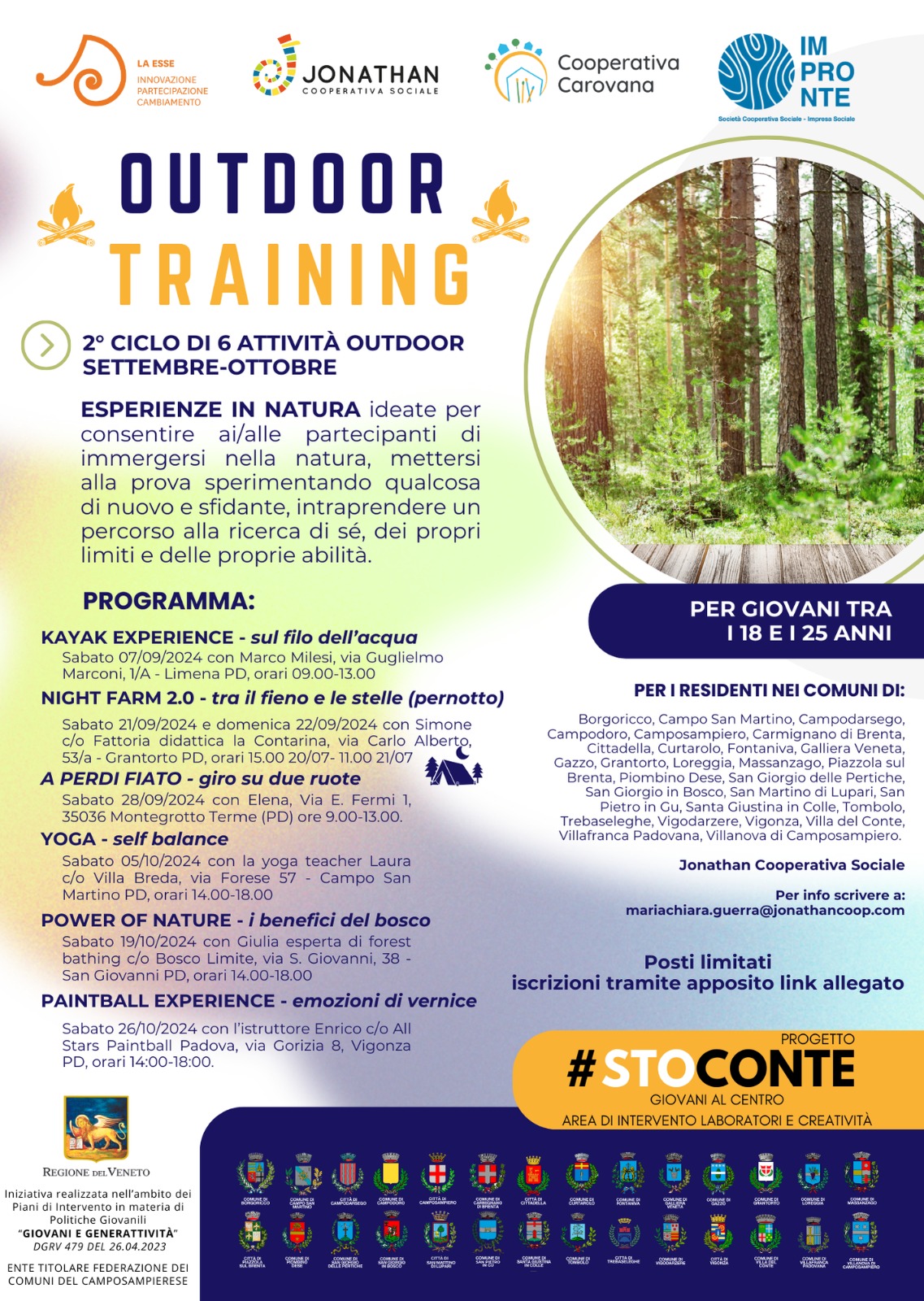 PROGETTO “STOCONTE 2024” – 2° CICLO DI 6 ATTIVITA’ OUTDOOR TRAINING PER GIOVANI DAI 18 AI 25 ANNI